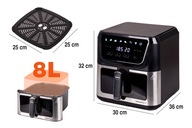 Eldom FR60 Frytkownica beztłuszczowa Air Fryer 8L 1700W duża i mocn