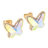 62719 Kolczyki 18K pozłacane 12/14 MM AB CRYSTAL Swarovski