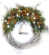 Świąteczny bożonarodzeniowy wianek na Boże Narodzenie 60cm