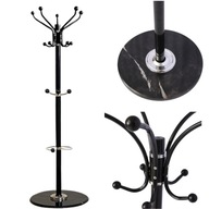 WIESZAK STOJĄCY NA UBRANIA CZARNY PODŁOGOWY NA PRZEDPOKÓJ NA KURTKI