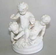 FIGURKA BISKWIT 3 PUTTO ALEGORIA LATA UNTERWEISSBACH