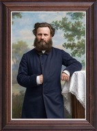 Obraz Ludwik Mierosławski portret w drewnianej ramie ze szkłem