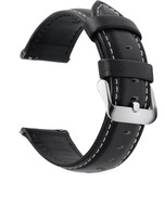 Pasek skórzany Fullmosa do zegarka 20mm Czarny