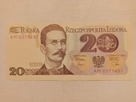 Stary banknot 20 zł 1982 r, stan bankowy