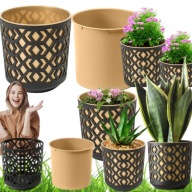 DONICZKA AZTEK 19,5 CM H20 CZARNY + ZŁOTY JASNY – NOWOCZESNY DESIGN