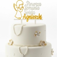 topper na tort dekoracja urodziny personalizacja PIERWSZA KOMUNIA ŚWIĘTA!!!