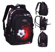 PLECAK SZKOLNY CHŁOPIĘCY Z PIŁKĄ TORNISTER MŁODZIEŻOWY POJEMNY DO SZKOŁY
