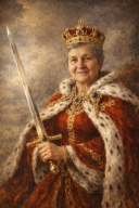 Twoja babcia Królowa z mieczem - Plakat A3- prezent dla Babci