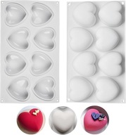 FORMA SILIKONOWA KSZTAŁT SERC DO PIECZENIA I MROŻENIA NIEPRZYWIERAJĄCA