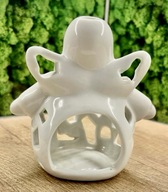 Świecznik Szwajcarska Porcelanowa Figurka aniołek pięknie wykonana