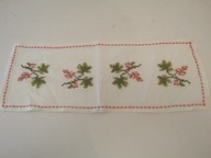 KILIM BIEŻNIK SERWETKA PŁÓCIENNY SKANDYNAWSKI KWIATY HAFTOWANY