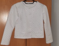 BOLERKO KOMUNIJNE BIAŁE 140 Z PEREŁKAMI