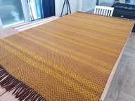 TKANY WEŁNIANY KILIM KAPA NARZUTA WZORY ART-DECO FRĘDZLE 135 x 240