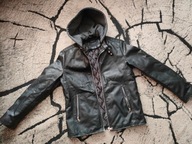 KURTKA SKÓRZANA CZARNA J.STYLE rozmiar L