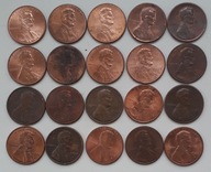 USA 20 x 1cent ciekawy mix roczników wszystkie z literką D (1)