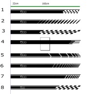 fiat 500 naklejki sportowe pasy