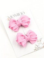 Momilio handmade Spineczki do włosów różowe kokardki