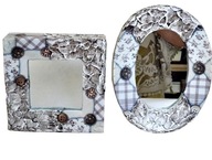 LUSTERKO-LUSTRO~~ DECOUPAGE komplet 2 sztuki