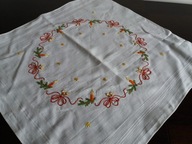 OBRYS BAWEŁNIANY - HAFTOWANY - ŚWIĄTECZNY 78/73 cm.