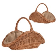 KOSZ WIKLINOWY KOSZYK NA DREWNO DRZEWO DO KOMINKA NA GRZYBY DUŻY POJEMNY XL