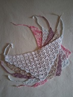 Chustka dziecięca na głowę, ręcznie robiona na szydełku,ok. 9-18 msc, kolor