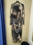 Sukienka marszczona siateczka czekolada, długa Plus Size Italy !!!