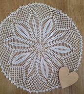 Serwetka szydełkowa biała do koszyka wielkanocnego