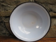 STARA Błękitna Emaliowana Miseczka _STARA EMALIA PRL