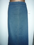 SPODNICZKA maxi MIEKKI JEANSOWA indygo OLOWKOWA 46 48