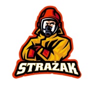 NAKLEJKA UV STRAŻAK LAMINAT na samochód OSP 20 cm