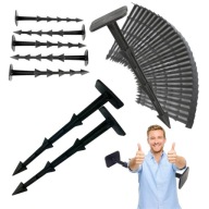 KOŁEK MOCUJĄCY DO AGROWŁÓKNINY BERGIS 12CM 100 SZTUK DO OGRODU CZARNE
