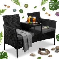 ŁAWKA OGRODOWA SOFA NA TARAS BALKON OGRÓD Z PODUSZKAMI