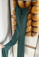 Kombinezon damski nowy XS prążek dzwony turkus