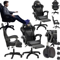 FOTEL GAMINGOWY OBROTOWY ITALFORM PLAYER Z FUNKCJĄ MASAŻU I PODNÓŻKIEM