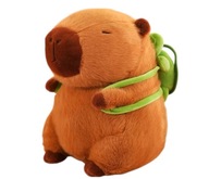 30CM MASKOTKA KAPIBARA PLUSZAK ZABAWKA PLUSZOWA Z PLECAKIEM ZÓŁWIA SŁODKA