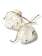 Woreczek prezentowy, organza biała złota gwiazdy 7x9 cm 2 szt