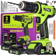 PROFESJONALNA WIERTARKO WKRĘTARKA UDAROWA AKUMULATOROWA 20V + ZESTAW NAC