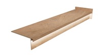 Gruba płytki schodowe drewnopodobne 120x30x4, płytki na schody, Dąb, LED