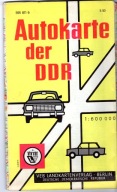 NIEMIECKA REPUBLIKA DEMOKRATYCZNA - MAPA SAMOCHODOWA Z 1972 ROKU.