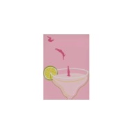 Plakat „Pink Margarita Splash” – Minimalistyczny Plakat Barowy