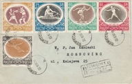 Seria olimpijska Melbourne 1956 na liście poleconym - nie wydanie pocztowe