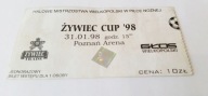 bilet ŻYWIEC CUP Poznań 31.01.1998 (Lech, Groclin)