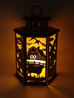 Lampion Ozdoba na świece LED Farma