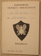 Zaświadczenie - KURATORIUM OKRĘGU SZKOLNEGO, Warszawa, 1978 rok