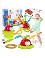 Gra Ruchowa Zestaw 3w1 Skakanka Wyrzutnia Rakiet Rzut do Celu Ogród Woopie