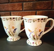 Zestaw 2 Kubki na stopce 500 ml Kwiaty Polne