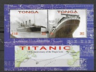 STATKI PASAŻERSKIE-TITANIC. TONGA. Mi. Bl.A**2012r.