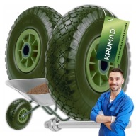 KOŁO OPONA DO TACZKI TACZEK WÓZKA OGRODOWEGO BEZDĘTKOWE PEŁNE MOCNE OGRODU