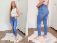 SPODNIE JEANSY NIEBIESKIE SKINNY ZARA r.36 S