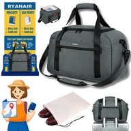 TORBA Bagaż Podręczny DO SAMOLOTU RYANAIR 40x20x25 PASEK KIESZENIE UCHWYT
